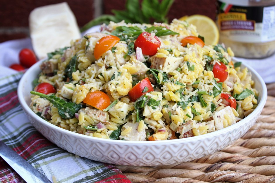Gluten Free Caprese Orzo Salad