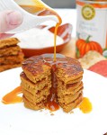 Gluten Free Pumpkin Pancakes with Pumpkin Spiced Maple Syrup