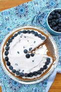 No Bake Gluten Free Blueberry Yogurt Pie - The Gluten Free Gathering