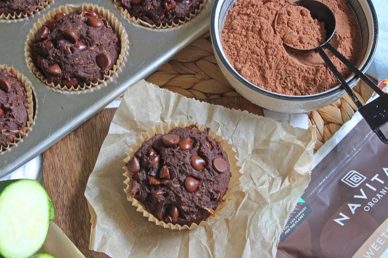 gluten free chocolate zucchini muffins